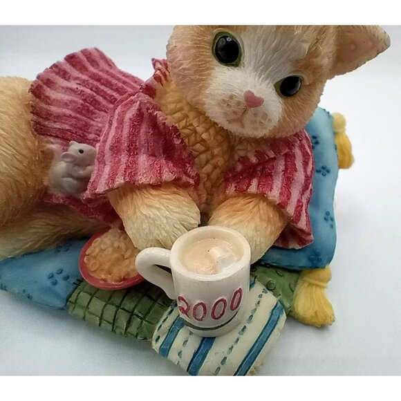 Calico Kittens Creature Comforts 2000 Vintage Enesco Figurine 720755 2.5 Inches - Picture 5 of 14